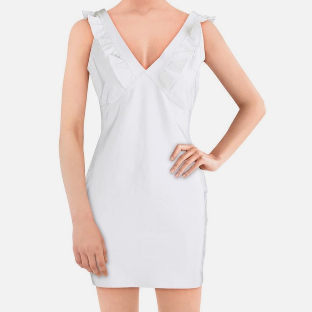 Womens V-Neck Sleeveless Bodycon Dress